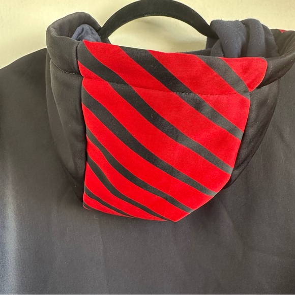 Polaris Striped Fleece-Lined Zip-Up Men’s Hoodie w Zippered Pockets    Sz L - Picture 7 of 11